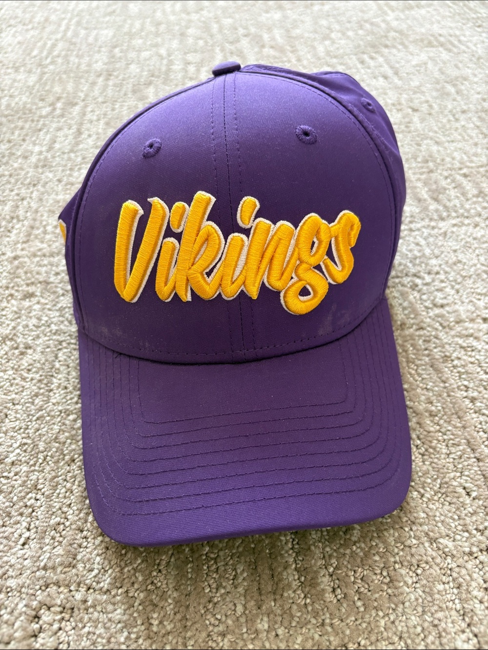 NFL Purple Hat with Gold Vikings Script